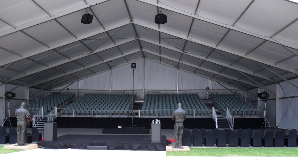 Professional Staging, Seating & Marquee Cover For Military Event