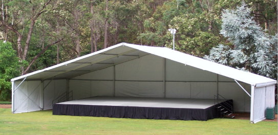 Marquee over stage for hire